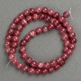 Turquoise Beads (Acrylic) on Thread, Smooth Round Beads 6.5mm ±, 40cm length