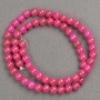 Turmaline Beads (Acrylic) on Thread Smooth Sphere, Ø 6.5mm, 40cm length ±