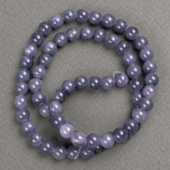 Amethyst Beads (plastic on thread) smooth round 6.5mm, length 40cm