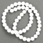 Beads on Fishing Line White Agate (Artificial Acrylic) Smooth Ball, Diameter 8mm+/-, Length 40cm+