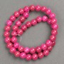 Turquoise imitation beads on thread – smooth ball, diameter 8.5mm, length 40cm