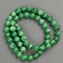Crackle Chrysoprase Beads (plastic acrylic) on thread smooth ball, diameter 8.5mm±, length 40cm ±