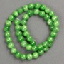 Acrylic Beads Imitation Jade (single acrylic) on thread, smooth round bead, diameter 8.5 mm ±, length 40 cm ±