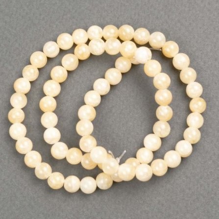 Beads on thread Pearlized (acrylic) smooth sphere, diameter 6mm±, length 39cm±