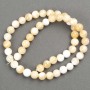 Pearlized Acrylic Beads onThread (imitation pearl) Smooth Ball, diameter 8.5mm, length 40cm