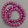 Beads on thread - Ruby red Quartz imitation beads (acrylic) smooth round bead, diameter 8mm±, length 40cm ±
