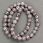 Beads on Thread Dark Grey Acrylic Faceted Round Beads 8.5 mm ±, 40 cm length