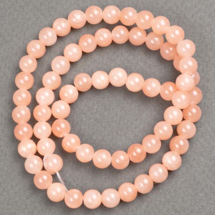 Beads on Thread Silinite (acrylic) smooth ball 6 mm +-, length 40 cm+