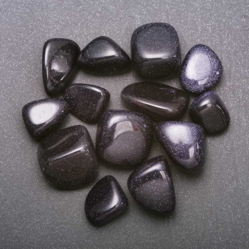 Natural Aventurine Blue Sand Cairo Night faceted bead 15×20mm (+-) packaged 100g