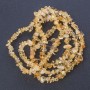 Natural Stone Beads on Thread, Citrine "Stone Chip", Length 85cm, Diameter 5mm (+/-)