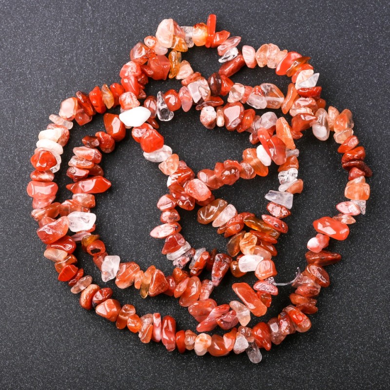 Carnelian Beads chipping, diameter 5-8×3-4mm, length 80cm