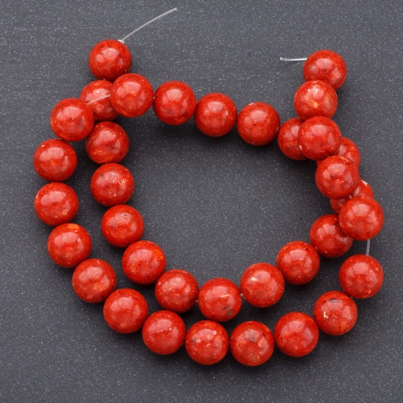 Natural Sponge Coral Beads, smooth round, diameter 12mm+/-, length 37cm, strand