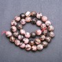 Rhodonite Beads, Faceted Round Beads, 10mm Diameter,Thread 37cm