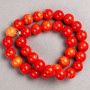 Coral Beads (plastic acrylic) on thread, smooth round bead, diameter 12.5mm±, length 40cm ±