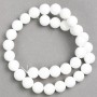 Beads on Thread Agate White (artificial acrylic) smooth sphere, diameter 12 mm±, length 40 cm±