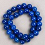 Lapis Lazuli Beads on Thread (artificial acrylic) smooth ball, diameter 12mm±, thread length 40cm±