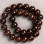 Tiger's Eye Beads (artificial acrylic) on a thread, smooth round bead, diameter 14.5mm ±, length 41cm ±
