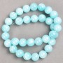 Aquamarine Beads on Thread (Artificial Acrylic) Smooth Round Beads, 12.5mm ±, Length 40cm ±