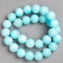 Beads on Thread Aquamarine (artificial acrylic) smooth ball, diameter 14.5mm±, length 40cm±