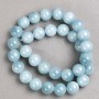 Beads on thread Aquamarine (synthetic acrylic) smooth ball, diameter 12.5mm±, length 40cm±