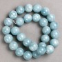 Aquamarine Beads on Thread (Plastic/Acrylic) Smooth Round Bead, diameter 14.5mm ±, length 40cm ±