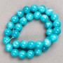 Acrylic Aquamarine Beads on Thread (Individual) Smooth Round Beads, diameter 12.5mm ±, length 40cm ±
