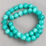 Amazonite Beads on Thread (Synthetic Acrylic) Smooth Round Beads, diameter 10.5mm±, length 40cm±
