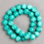 Amazonite Beads on Thread (acrylic) smooth ball, diameter 12.5mm ±, length 40cm ±