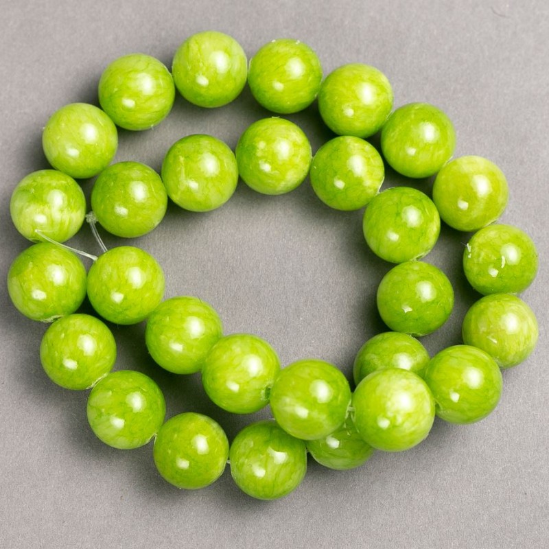 Onyx Beads (plastic/acrylic) on a thread smooth ball, diameter 14.5mm±, length 40cm