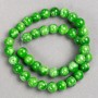Beads Jade (artificial acrylic) on thread, smooth round bead, diameter 10.5mm±, length 40cm±