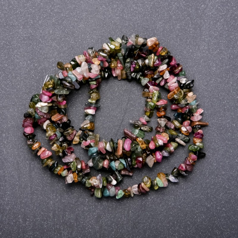 Natural Watermelon Tourmaline Beads, Diameter 5mm, Length 80cm