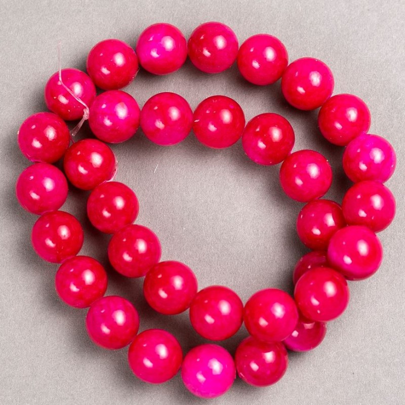Tourmaline (Acrylic) Beads on Nylon Thread, Smooth Round Ball, Diameter 12.5mm +/-, Length 40cm +