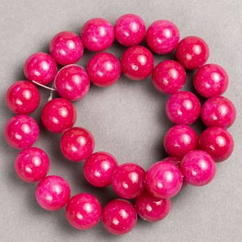 Tourmaline (Acrylic) Beads on Nylon Thread, Smooth Round Ball, Diameter 14.5mm +/-, Length 40cm +