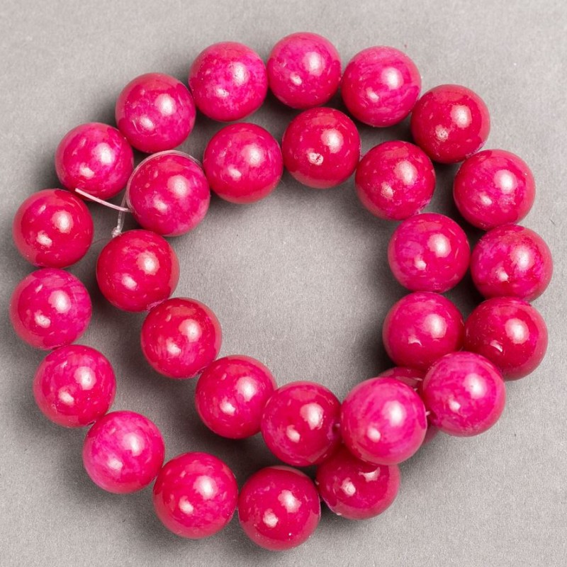 Tourmaline (Acrylic) Beads on Nylon Thread, Smooth Round Ball, Diameter 14.5mm +/-, Length 40cm +