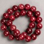 Tourmaline Beads (Acrylic Imitation) on Fishing Line, Smooth Round, Diameter 14mm+/-, Length 40cm+