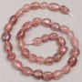 Natural Strawberry Quartz Beads, Tumbled Nuggets, Diameter 8x12 (+/-) mm, Length 38cm