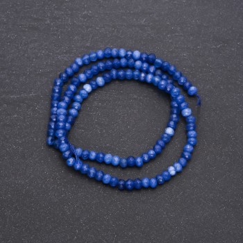 Lapis Lazuli (Imitation) Faceted Rondelle Beads on Strand, Diameter 4x3mm, Length 38cm