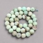 Natural Chrysoprase Stone Beads on String, Smooth Round, Diameter 10mm +/-, Length 39cm+