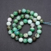 Natural Chrysoprase Stone Beads on String, Smooth Round, Diameter 10 (+/-) mm, Length 38cm