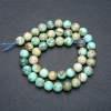 Beads on Thread Natural Amazonite Smooth Round, Diameter 8mm +/-, Length 39cm