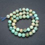 Beads on Thread Natural Amazonite Smooth Round, Diameter 8mm +/-, Length 39cm