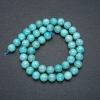 Beads on Thread Natural Amazonite Smooth Round, Diameter 8mm +/-, Length 39cm