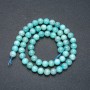 Natural Amazonite Stone Beads on String, Smooth Round, Diameter 6mm +/-, Length 39cm