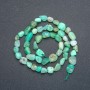 Beads on Thread Natural Chrysoprase Tumbled, Diameter 6x7mm, Length 41cm +