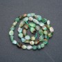 Beads on Thread Natural Chrysoprase Tumbled, Diameter 9x7mm, Length 41cm +