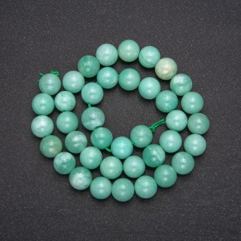 Beads Natural Stone Burmese Jadeite Smooth Round, Diameter 10 (+/-) mm, Length 38cm