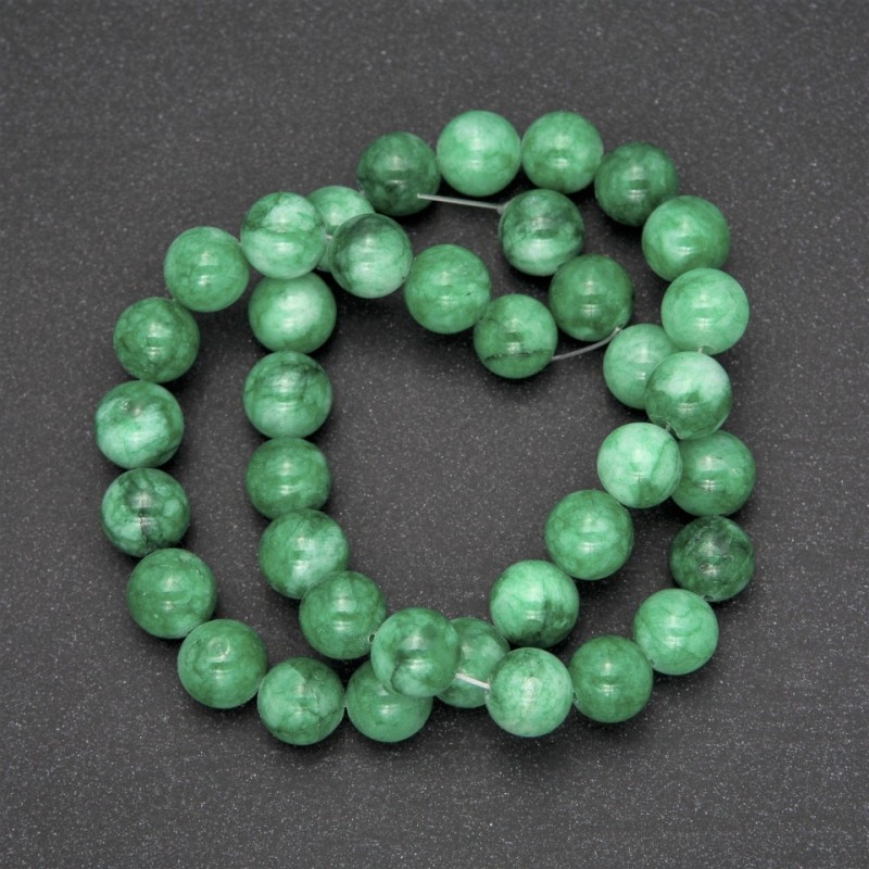 Chrysoprase (Synthetic) Beads on String, Smooth Round, Diameter 10 (+/-) mm, Length 38cm