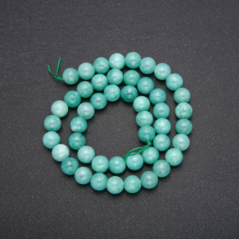 Jadeite Beads, Smooth Round, on String, Diameter 6mm, Length 38cm (+/-)
