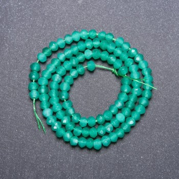 Amazonite (Synthetic) Faceted Rondelle Beads, 4x3mm Diameter, 38cm Strand