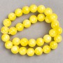 Beads on Cord Citrine (Imitation Acrylic) Smooth Round, Diameter 12.5mm+-, Length 40cm+